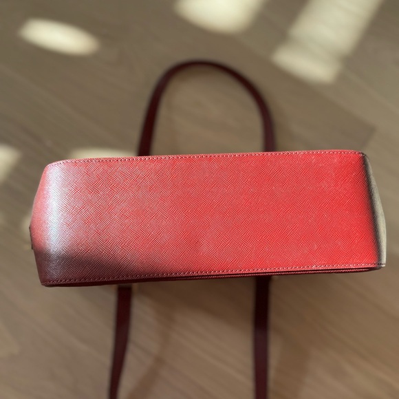 Burberry Nova Check Canvas Zip Top Tote Burgundy Leather Trim Auth - Picture 13 of 13